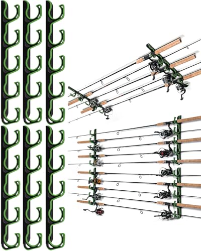 Fishing Rod Rack,Wall or Ceiling Mounted Pole Holder Garage - Image 2