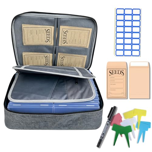 Seed Storage Organizer Kit, Seed Packet Organizer, Gray - Image 2