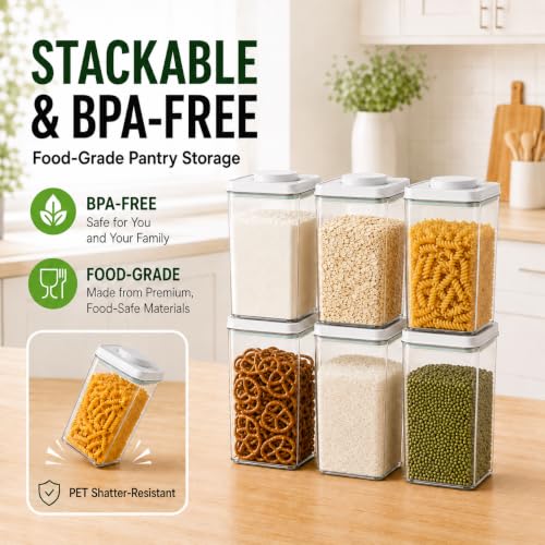 4-Pack 4.2 Qt 5 lb Flour Storage Containers with Scoops & - Image 7