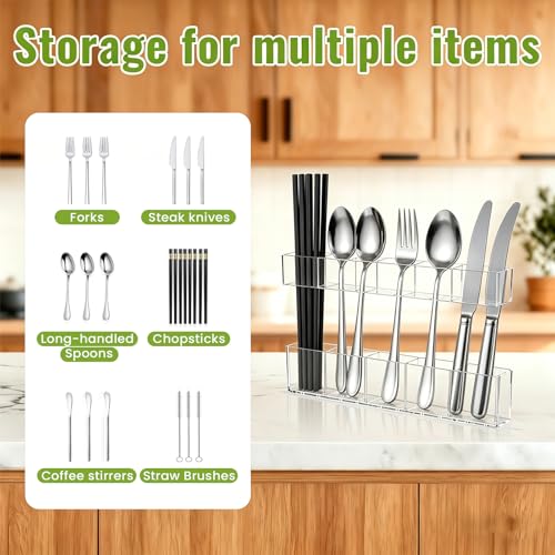 Mpotmiy 9.5" Large Acrylic Straw Holder for Cabinet Door, Straw - Image 8