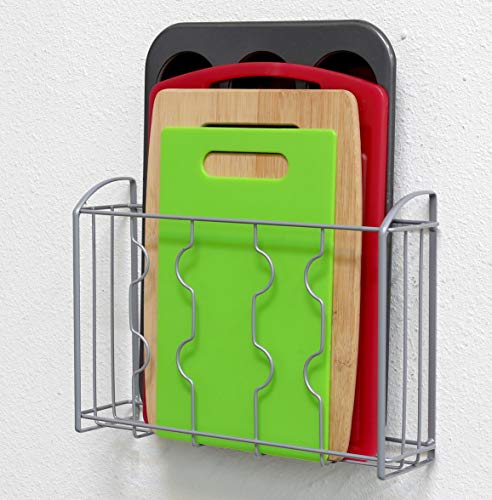 Simple Houseware Over Cabinet Door Organizer, Silver - Image 5