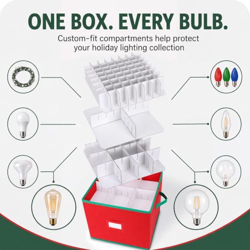 Christmas Light Bulb Organizer Storage Box Ornament - Image 5