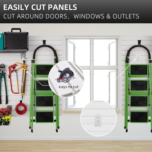 FRAYSCENT Slat Wall Paneling Garage Wall Organizer, Slatwall - Image 5
