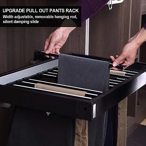 Pull Out Pants Rack for Closet, Retractable Wardrobe - Image 4