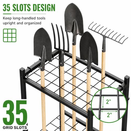 Garden Tool Organizer with Wheels, Garage Tool Organizer - Image 6