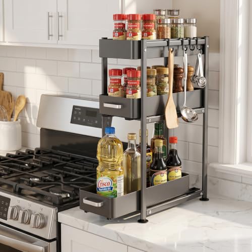 3-Tier Countertop Organizer, Pull Out Spice Rack - Image 6