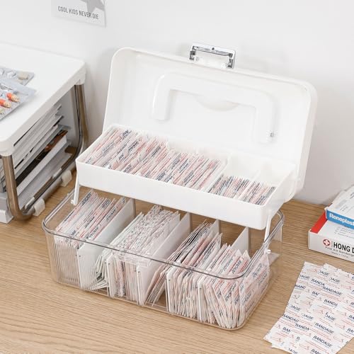 Plastic Bandages Organizer with Lid and Adjustable Dividers - Image 3