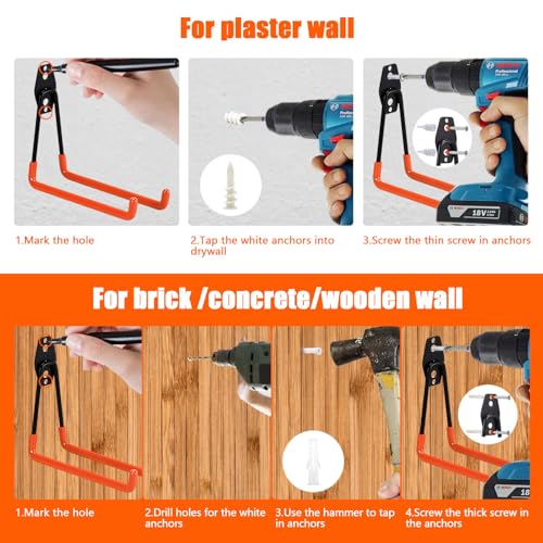 Heavy Duty Garage Storage Hooks 4 Pack Garage Tool | Garage Storage - Image 7