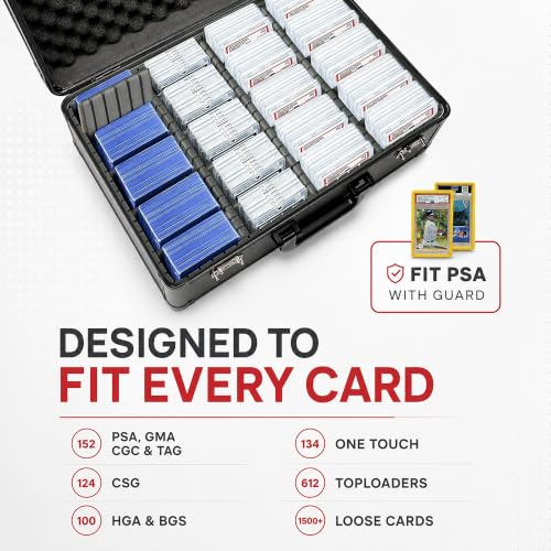 Graded Card Case 4-Row PSA Slab Case with TSA Lock, 12 Foam - Image 4
