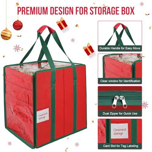 Christmas Ornament Storage Box,5 Tier Holds Up to 100-3” - Image 6