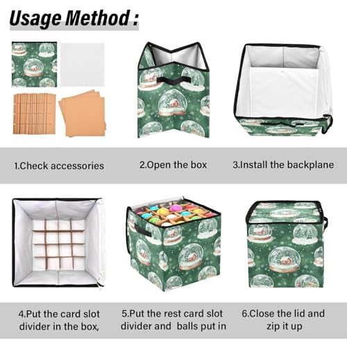 Snow Globe Christmas Ornament Storage Box | Home Organization - Image 7