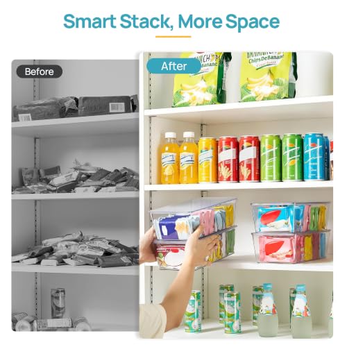 Vtopmart 4 Pack Pantry Organizer Bins with Lids - Image 5