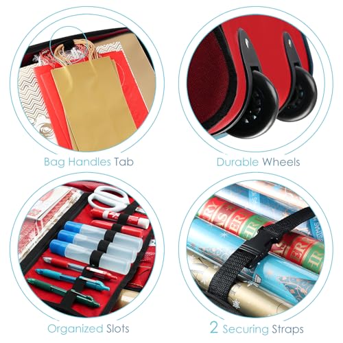 Hearth & Harbor Wrapping Paper Storage Container | Home Organization - Image 8
