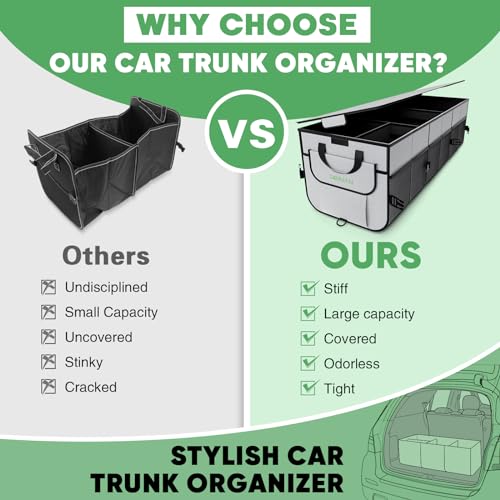 Car Trunk Organizer with Insulated Grocery Bag- 110L High - Image 3