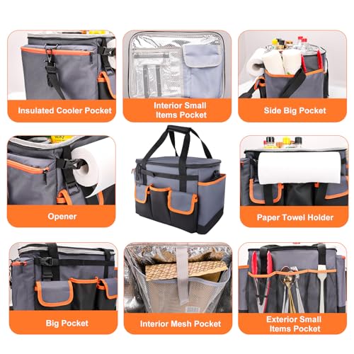 Large BBQ Grill Caddy with Paper Towel Holder | Home Organization - Image 5