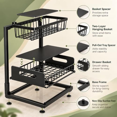 Under Sink Organizer, 2-Tier Pull-Out Kitchen Bathro | All Products - Image 3