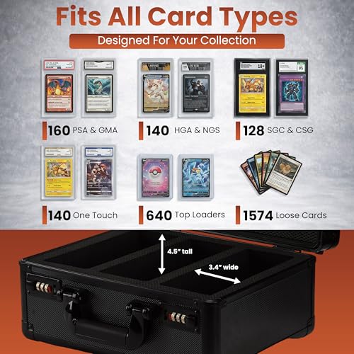 Graded Card Case – PSA Display Lid, 3 Row Card Storage Box - Image 5
