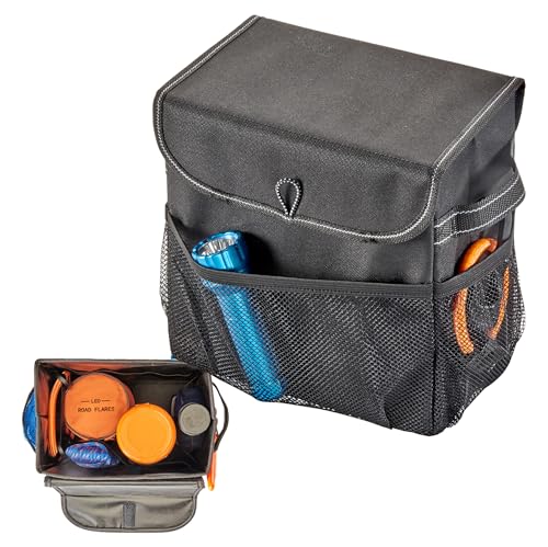Carganizer Small Car Storage Bin with Lid for Trunk, Front - Image 2
