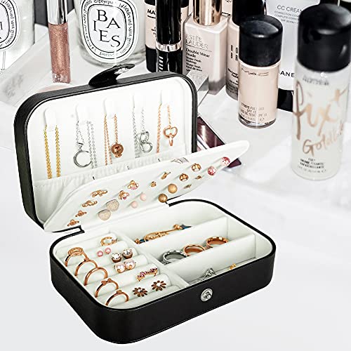Hatori Travel Jewelry Box, PU Leather Small Jewelry - Image 3