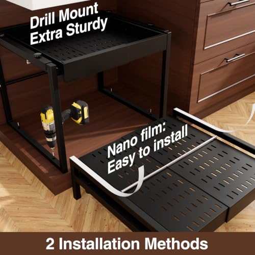2-Tier Expandable Pull out Cabinet | Home Organization - Image 7