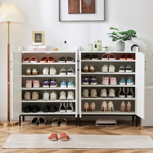 Mericonia Large 5-Tier Shoe Storage Cabinet with Doors - Image 6