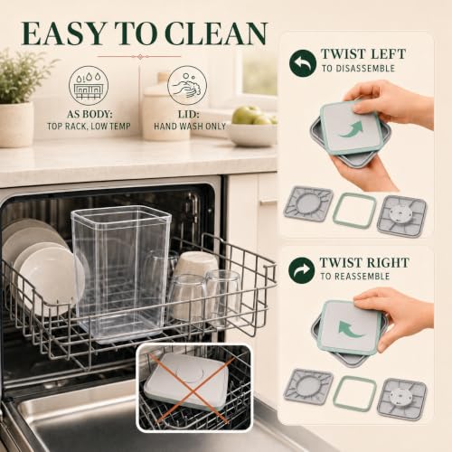 8-Piece Airtight Food Storage Containers, Pasta Pantry - Image 5
