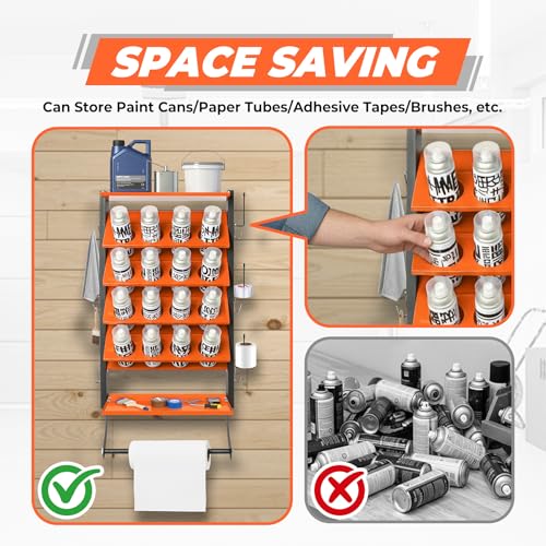 Spray Paint Can Holder, 16-Can Heavy Duty Spray Can Organizer - Image 6