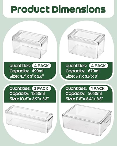 KEMETHY 11 Pack Refrigerator Organizers and Storage, Stackable - Image 3