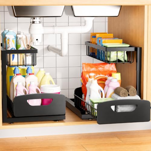 Under Kitchen Sink Organizer, Metal Pull Out Bathroom - Image 2