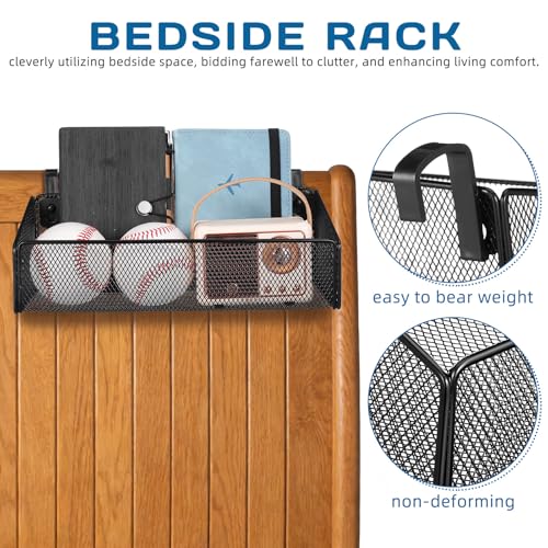 Balacoo Bedside Caddy Shelf, Hanging Metal Beside Storage - Image 5