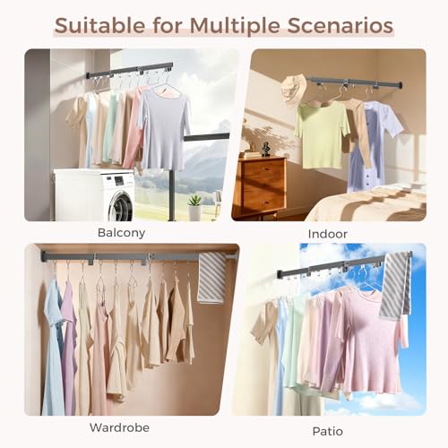 Wall Mounted Clothes Drying Rack, Space-Saving | Laundry & Clothing - Image 5