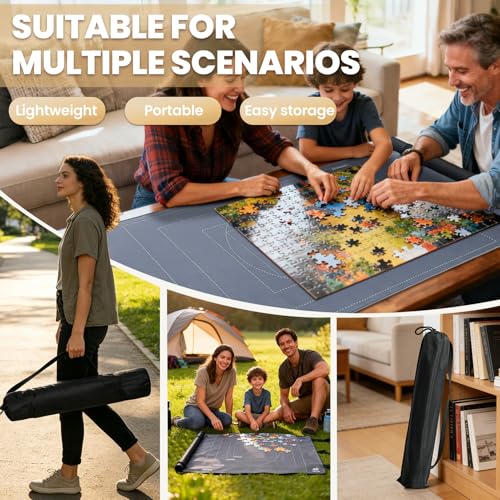 Premium All-in-One Puzzle Mat Roll Up - 46" x 26" Puzzle Mat - Image 7