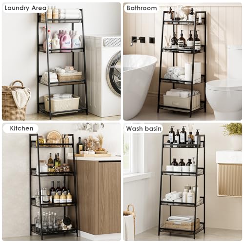 4 Tier Bathroom Shelf, Bathroom Organizer and Storage - Image 6
