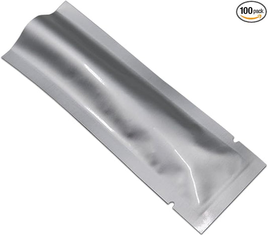 100 Pack Heat Seal Sample Pouch Thickened Mylar Aluminum Foil Bag for Shampoo Toiletries Travel Packets Single Serving Coffee Powder Condiments Food Storage Containers (2.16x7.08 inch)