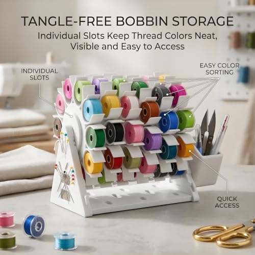 60-Hole Bobbin Organizer and Thread Holde,for IKEA Skadis - Image 7