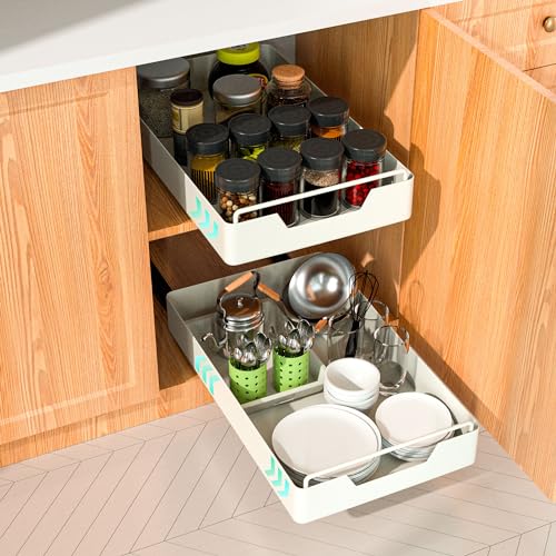 Jolitac 1 Pack Pull Out Cabinet Organizer with Adhesive - Image 2