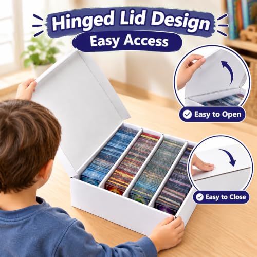 Bulk Card Storage box Flip Lid，4-Row 3200+Card Capacity - Image 4