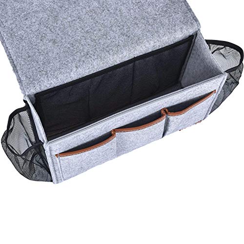 Zafit Bedside Caddy, Large Size Storage Organizer with 8 Pockets - Image 5