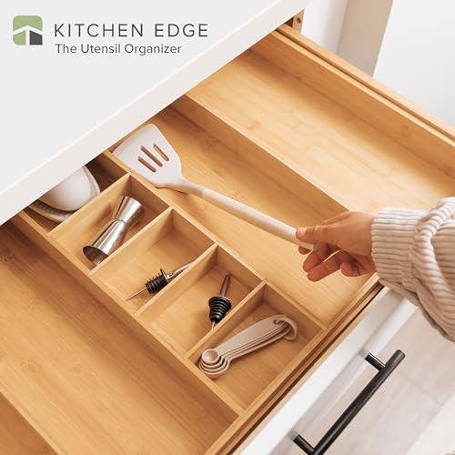 KitchenEdge Utensil & Junk Drawer Organizer, 19-33 in, Bamboo - Image 3