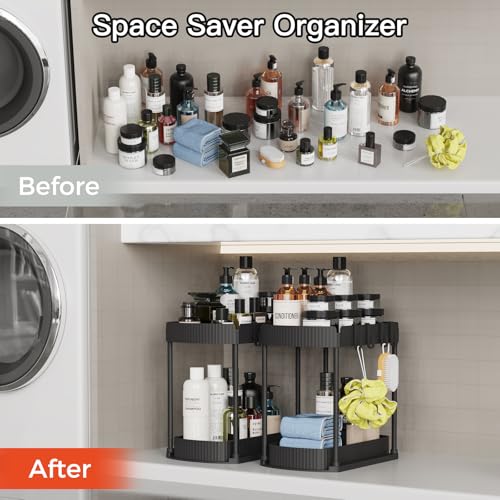 2 Packs Under Sink Pull-Out Storage Organizers, 14.8 Inches - Image 6