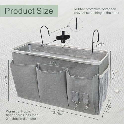 1 Large+1 Small No Drill Bedside Hanging Caddy, Multi-Size - Image 4