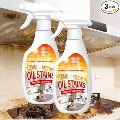 FIELL Heavy-Duty Kitchen Degreaser Foam Cleaner, Clean Kitchens Up Kitchen Oil Stains, Heavy Oil Stain Cleaner Kitchens, Degreaser Clean Heavy Duty, Multi Functiona Foam Cleaning Spray (2PC)