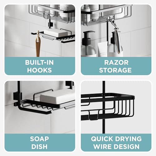 Zenna Home Rustproof Hanging Shower Caddy, Over the | All Products - Image 7