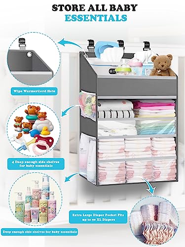 Hanging Diaper Caddy Organizer Crib Organizer–Spacious - Image 4