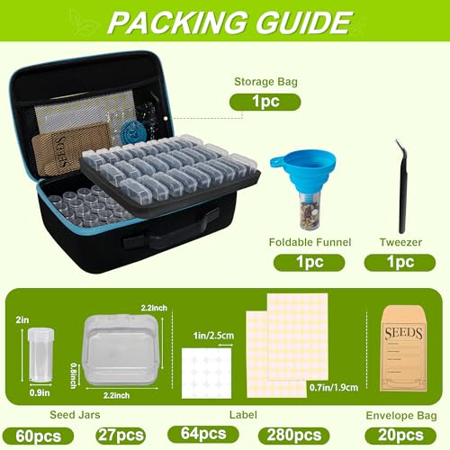 87 Slots Seed Storage Organizer Box with 20 Envelopes - Image 7