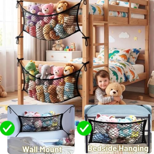 Stuffed Animal Storage Net for Kids, Elastic Bedside | All Products - Image 4
