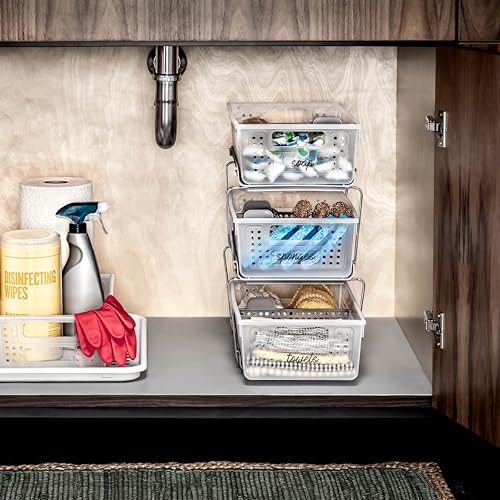 madesmart 2 Tier Organizer, Under Cabinet Storage with Pull Out - Image 3