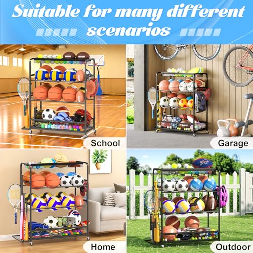 Jsskeeim Garage Sports Equipment Organizer,Sports Ball - Image 4
