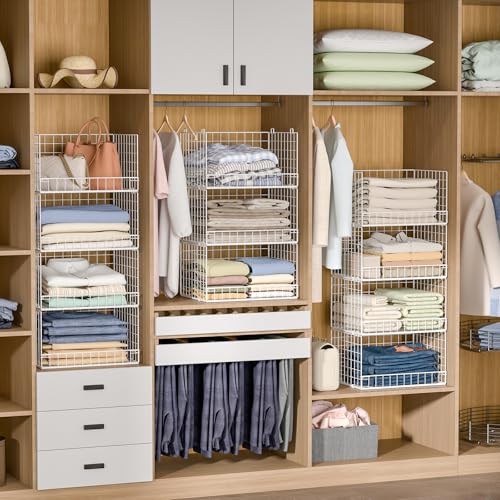 4-Tier Stackable Closet Organizers and Storage Baske | Home Organizati - Image 6