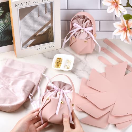 Ipotkitt 5 Sets PU Leather Candy Gift Bags with Velvet Drawstring - Image 8